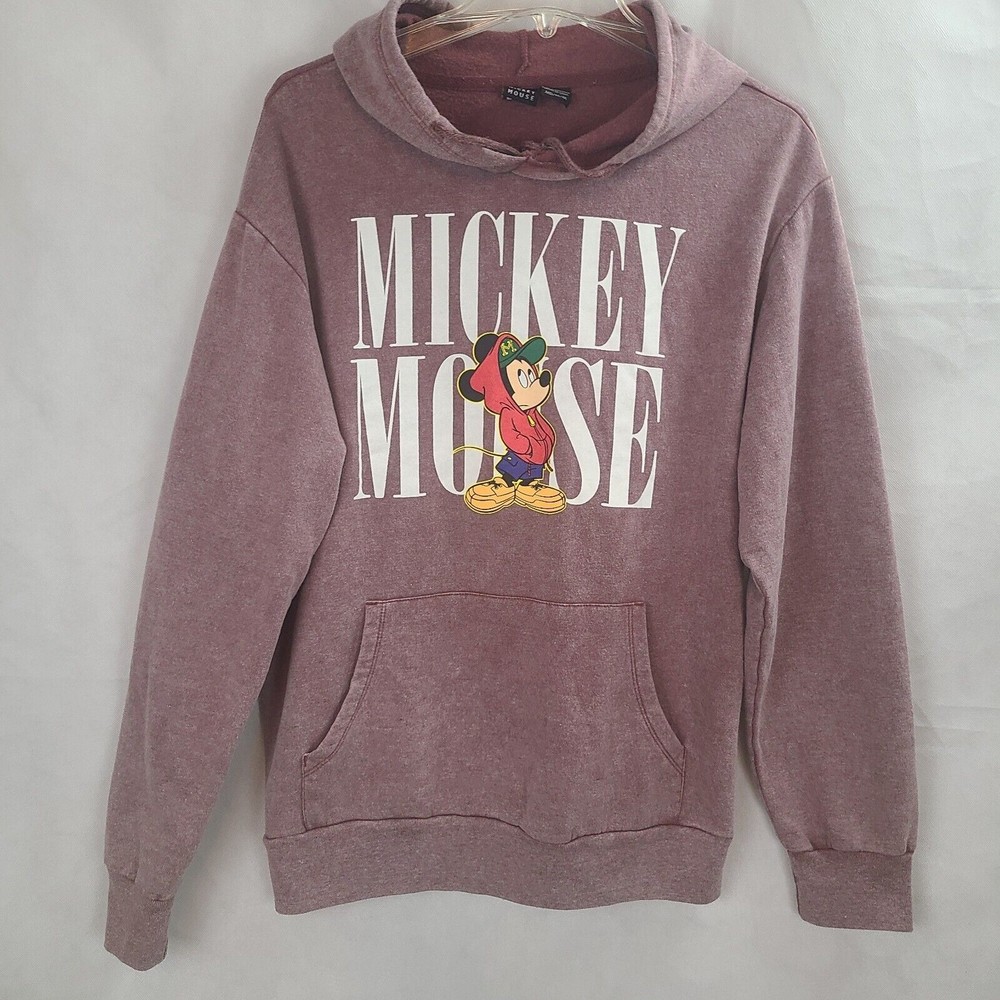 Disney Mickey Mouse (M) Purple w/Streetwear Mickey Graphic Hoodie Sweatshirt